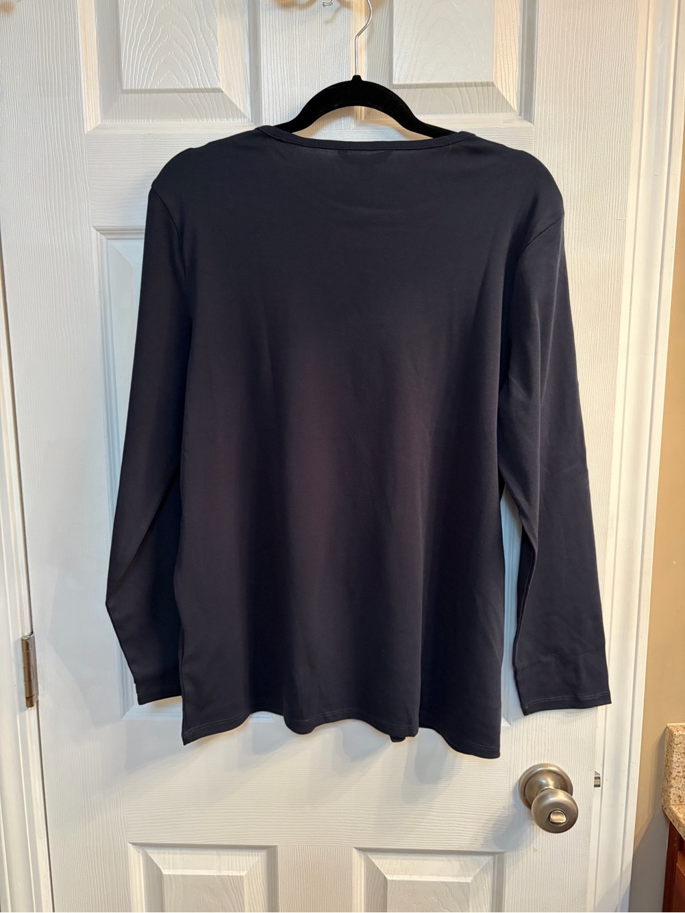 Lauren Ralph Lauren Woman stretch Long-Sleeve Tee — Navy Blue
